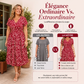 Robe élégante à col en V et imprimé floral pour femme