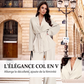 Ensemble 2 pièces pour femme : haut élégant à col V et pantalon large