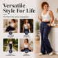 🌸Promotion exceptionnelle : 50 % de réduction👖Pantalon évasé taille haute pour femme