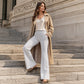 🌸Promotion exceptionnelle : 50 % de réduction👖Pantalon évasé taille haute pour femme
