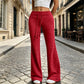 🌸Promotion exceptionnelle : 50 % de réduction👖Pantalon évasé taille haute pour femme