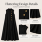 Robe longue chic sans manches à boutons pour femme