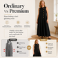 Robe longue chic sans manches à boutons pour femme