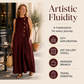 Robe longue chic sans manches à boutons pour femme