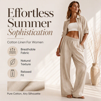 🌸Promotion exceptionnelle : 50 % de réduction👖 Pantalon femme à taille élastique et jambes larges – Coupe ample et flatteuse pour un confort et un style au quotidien 🤍