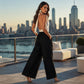 🌸Promotion exceptionnelle : 50 % de réduction👖 Pantalon femme à taille élastique et jambes larges – Coupe ample et flatteuse pour un confort et un style au quotidien 🤍
