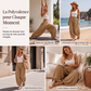 Pantalon sarouel décontracté pour femme avec taille élastique froncée