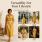 Robe-chemise midi pour femme, à revers et poches