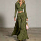 Ensemble top court et jupe longue pour femme