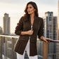 Cardigan en maille croisé décontracté pour femme