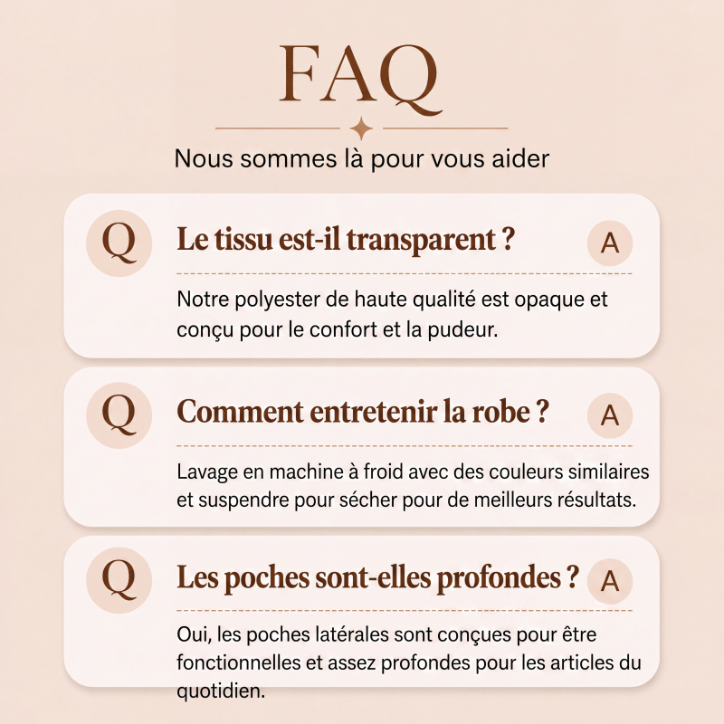 Robe imprimée à manches courtes pour femme avec poches