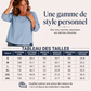 Haut décontracté pour femme à col rond et manches 3/4