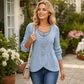 Women's Decorative Neckline Long Sleeve Top