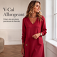 Robe mi-longue à col V flatteuse