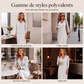 Robe mi-longue à col V flatteuse