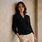 Blouson aviateur zippé en maille côtelée pour femme