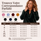 Haut élégant en velours à col V pour femme