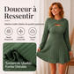Ensemble 2 pièces en maille côtelée pour femme