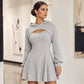 Ensemble 2 pièces en maille côtelée pour femme