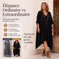 Robe asymétrique ample à col V pour femme