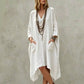 Robe asymétrique ample à col V pour femme