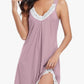 👗🌸 Chemise de nuit élégante en dentelle – col V, bordure en dentelle ajourée, coton respirant. -50 % DE RÉDUCTION ! 🔥