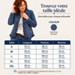 Veste en jean à volants et double boutonnage pour femme