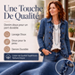 Veste en jean à volants et double boutonnage pour femme