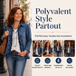 Veste en jean à volants et double boutonnage pour femme