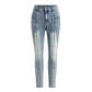 Jean skinny taille haute amincissant pour femme