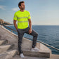 T-shirt rayé à blocs de couleur pour homme