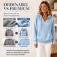 Pull décontracté à capuche et col V uni pour femme