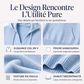 Pull décontracté à capuche et col V uni pour femme
