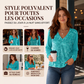 ✨ Top Femme à Col V en Sequins – Élégant, Féminin & Raffiné