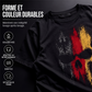 T-shirt crâne drapeau allemand pour homme