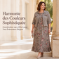 Ensemble robe longue maxi à fleurs pour femme avec veste courte