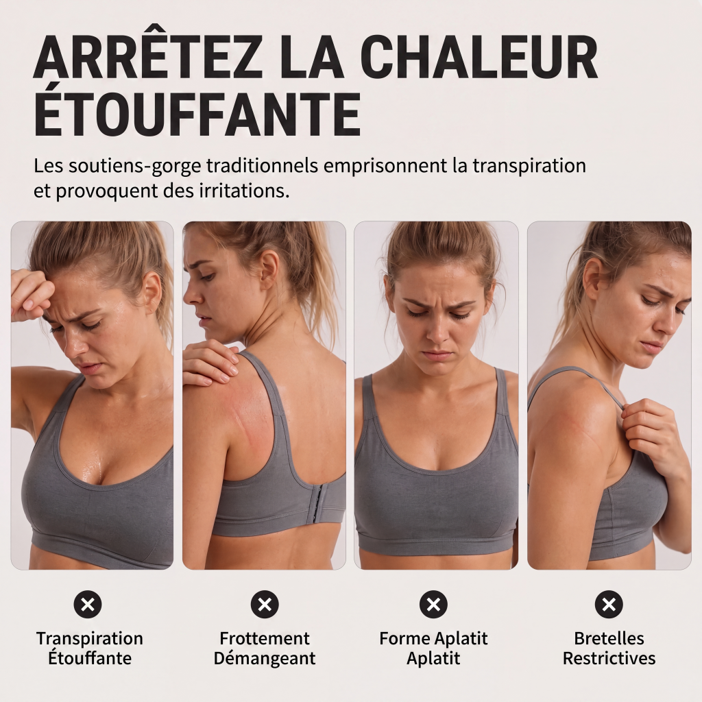 Soutien-gorge de sport push-up en maille ajourée pour femme