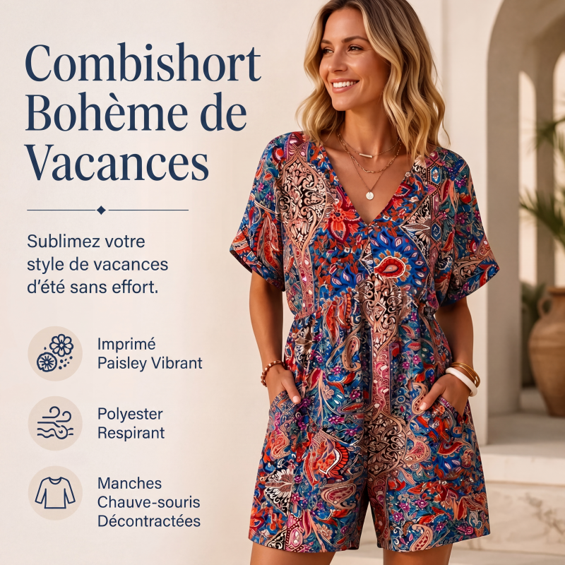 🌸 OFFRE LIMITÉE –50% ! ✨Combinaison de vacances décontractée pour femme