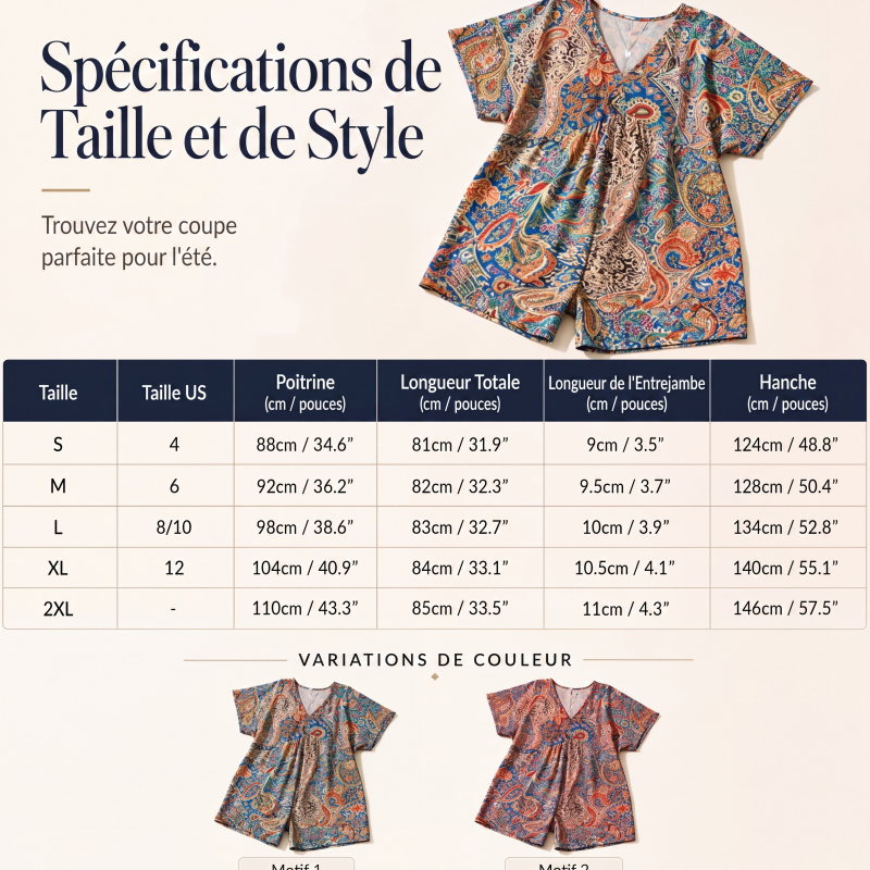 🌸 OFFRE LIMITÉE –50% ! ✨Combinaison de vacances décontractée pour femme