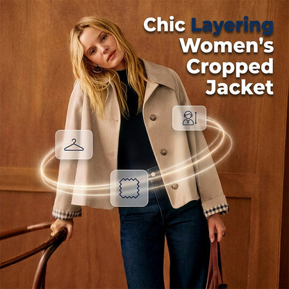 🌸 Veste courte à simple boutonnage pour femme 💫 Veste chic et décontractée