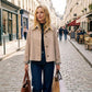 🌸 Veste courte à simple boutonnage pour femme 💫 Veste chic et décontractée