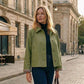 🌸 Veste courte à simple boutonnage pour femme 💫 Veste chic et décontractée