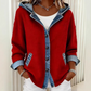 Women's Denim Patchwork Hooded Jacket