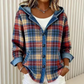Women's Denim Patchwork Hooded Jacket