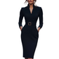 Robe chic à taille marquée