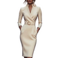 Robe chic à taille marquée