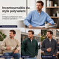 Sweat-shirt à col montant décontracté pour homme, en velours côtelé, avec quart de zip et manches longues