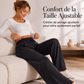 Pantalon large décontracté pour femme avec cordon de serrage élastique