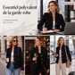 Blazer boutonné texturé pour femme