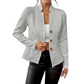 Blazer boutonné texturé pour femme